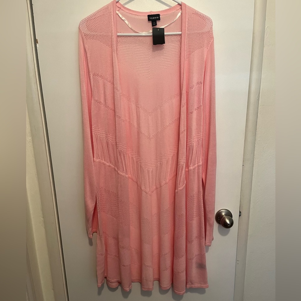 NWT Torrid pointelle long cardigan